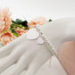 NODINI DOUBLE HEARTS Bagnato Argento ~ ACCIAIO INOSSIDABILE Bracciale con pendenti cuore