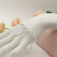 OLIVIA Bagnato Argento ~ ACCIAIO INOSSIDABILE Bracciale con pendente cuore