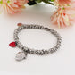 HUMAN HEART - Bracciale con cuore anatomico e nodini ACCIAIO INOSSIDABILE