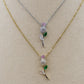 LIFE ROSE SHINE - ACCIAIO INOSSIDABILE- Collana con pendente ROSA in cubic zirconia