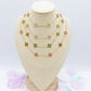 LILY SHINE ~ Collana flowers in ACCIAIO inossidabile smaltato + cubic zirconia