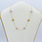 LILY SHINE ~ Collana flowers in ACCIAIO inossidabile smaltato + cubic zirconia