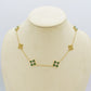 LILY SHINE ~ Collana flowers in ACCIAIO inossidabile smaltato + cubic zirconia