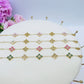 LILY SHINE ~ Bracciale flowers in ACCIAIO inossidabile smaltato + cubic zirconia