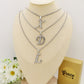 ENGLISH LUXURY INITIAL ~ Collana UNISEX maxi iniziale XL zirconata corsiva + catena diamantata o veneziana