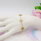 LILY SHINE ~ Bracciale flowers in ACCIAIO inossidabile smaltato + cubic zirconia