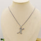 ENGLISH LUXURY INITIAL ~ Collana UNISEX maxi iniziale XL zirconata corsiva + catena diamantata o veneziana