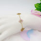 LILY SHINE ~ Bracciale flowers in ACCIAIO inossidabile smaltato + cubic zirconia