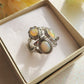 VRIKA ~ Anello regolabile in Opale di fuoco - Fire Opal naturale
