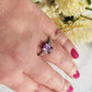 SHIVA ~ Anello regolabile in Ametista taglio rettangolare naturale con cubic zirconia