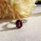 ARUNA ~ Anello regolabile con GRANATO ROSSO naturale - Red Garnet