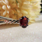 ARUNA ~ Anello regolabile con GRANATO ROSSO naturale - Red Garnet