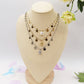 MIRABELLE - ACCIAIO INOSSIDABILE- Collana con campanella e stelline + cubic zirconia