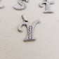 ENGLISH LUXURY INITIAL ~ Collana UNISEX maxi iniziale XL zirconata corsiva + catena diamantata o veneziana