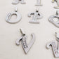 ENGLISH LUXURY INITIAL ~ Collana UNISEX maxi iniziale XL zirconata corsiva + catena diamantata o veneziana