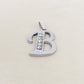 ENGLISH LUXURY INITIAL ~ Collana UNISEX maxi iniziale XL zirconata corsiva + catena diamantata o veneziana