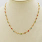 GRENADA ~ Collana ACCIAIO INOSSIDABILE con cuori zirconati rainbow