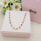GRENADA ~ Collana ACCIAIO INOSSIDABILE con cuori zirconati rainbow
