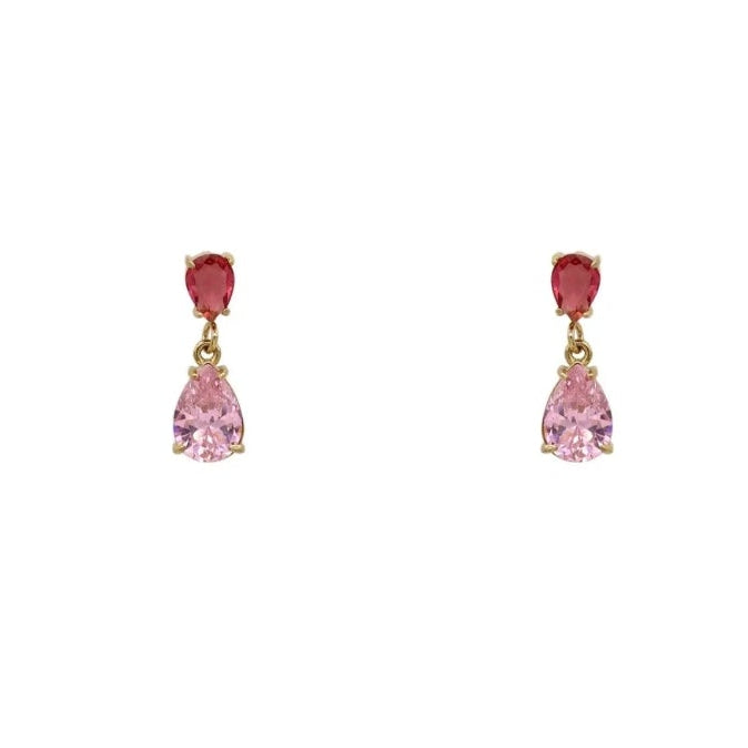 LORELEI - ACCIAIO INOSSIDABILE - Paia orecchini mini pendenti con cubic zirconia a forma di goccia