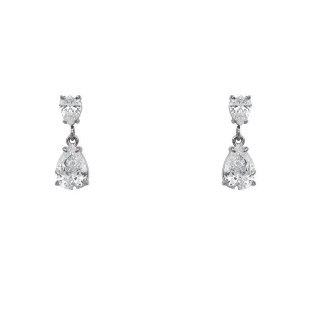 LORELEI - ACCIAIO INOSSIDABILE - Paia orecchini mini pendenti con cubic zirconia a forma di goccia