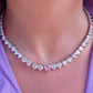 CHERIE -CUORI DEGRADE'- collana collier con cubic zirconia a forma di cuore