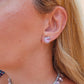 DIANA ~Orecchini a bottone con cubic zirconia a forma di cuore