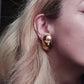 DANIELLE ~  Paio Orecchini bottone ovali - ACCIAIO INOSSIDABILE