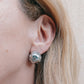 VIVIENNE CRYSTAL - ACCIAIO INOSSIDABILE ~ Paio Orecchini bottone + cubic zirconia