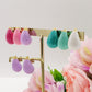 DROP SPRING COLOURS XS 2cm - ACCIAIO  inossidabile ~ PAIO Orecchini goccia bombe' smaltati