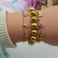 WALDORF - Bracciale con fiocchi e cuori pendenti bombe' ACCIAIO INOSSIDABILE