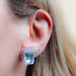 MARGOT STUDS A CLIP - ACCIAIO INOSSIDABILE  - Orecchini bottone con pietre sfaccettate - SENZA BUCO