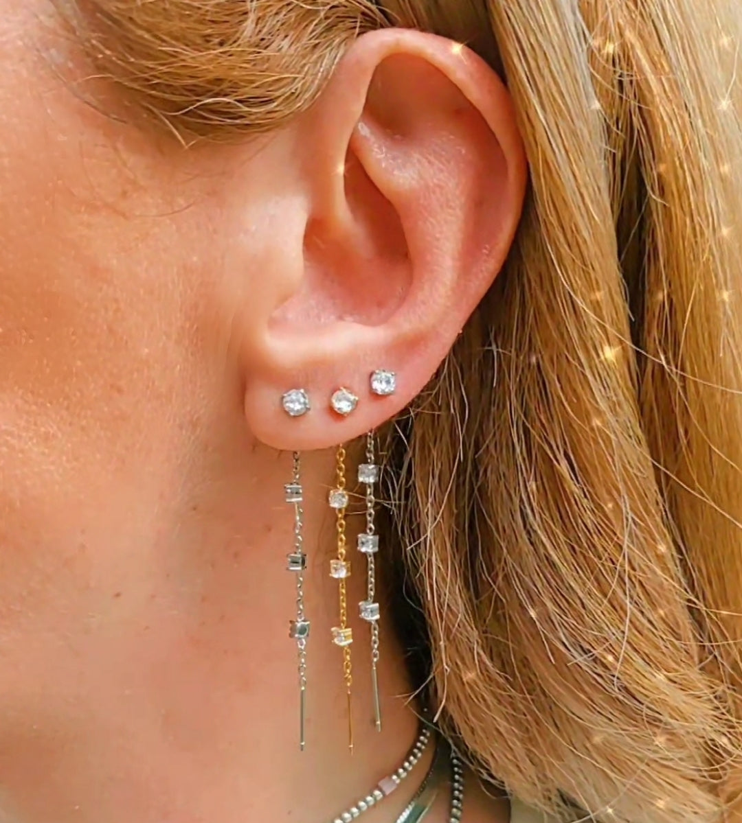 Orecchini Pendenti A Cerchio Con Disco Oro Per Donna - Gioielli Minimalisti In Acciaio Inossidabile E Zirconi, Regalo Perfetto Per Compleanno O Festa Della Mamma