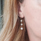 PEARLS Saliscendi ~ ACCIAIO inossidabile ~ PAIO Orecchini filo pendenti - saliscendi