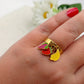 CUTE FRUITS ~ Anello regolabile in ACCIAIO INOSSIDABILE con pendenti frutta smaltata
