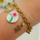 Clémence  Bracciale con charms fiori vintage e frutta - ACCIAIO INOSSIDABILE