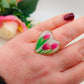 Fleurs de Tulipe 🌷 Anello regolabile con fiori vintage - Acciaio Inossidabile