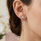 FAIRY MARQUISE ~ paio Orecchini ACCIAIO INOSSIDABILE pendenti zirconati stile saliscendi