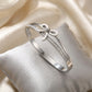 WALDORF MANETTA ~ Bracciale con fiocchetto e zirconi in ACCIAIO INOSSIDABILE 316L e cubic zirconia