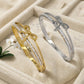 WALDORF MANETTA ~ Bracciale con fiocchetto e zirconi in ACCIAIO INOSSIDABILE 316L e cubic zirconia