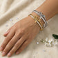 WALDORF MANETTA ~ Bracciale con fiocchetto e zirconi in ACCIAIO INOSSIDABILE 316L e cubic zirconia