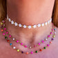 TAHITI~ Collana ACCIAIO INOSSIDABILE con cuori smaltati