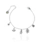 SWEET ~ Bracciale in ACCIAIO inossidabile con pendenti in cubic zirconia