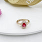 KATE -" GOLDEN RED Set" - collana zirconia + orecchini zirconia