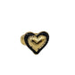 MICHELLE Anello - ACCIAIO INOSSIDABILE Cocktail ring a cuore regolabile con cubic zirconia
