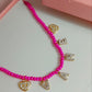 CHOKER Perle colours Con Nome personalizzato in Acciaio Inox