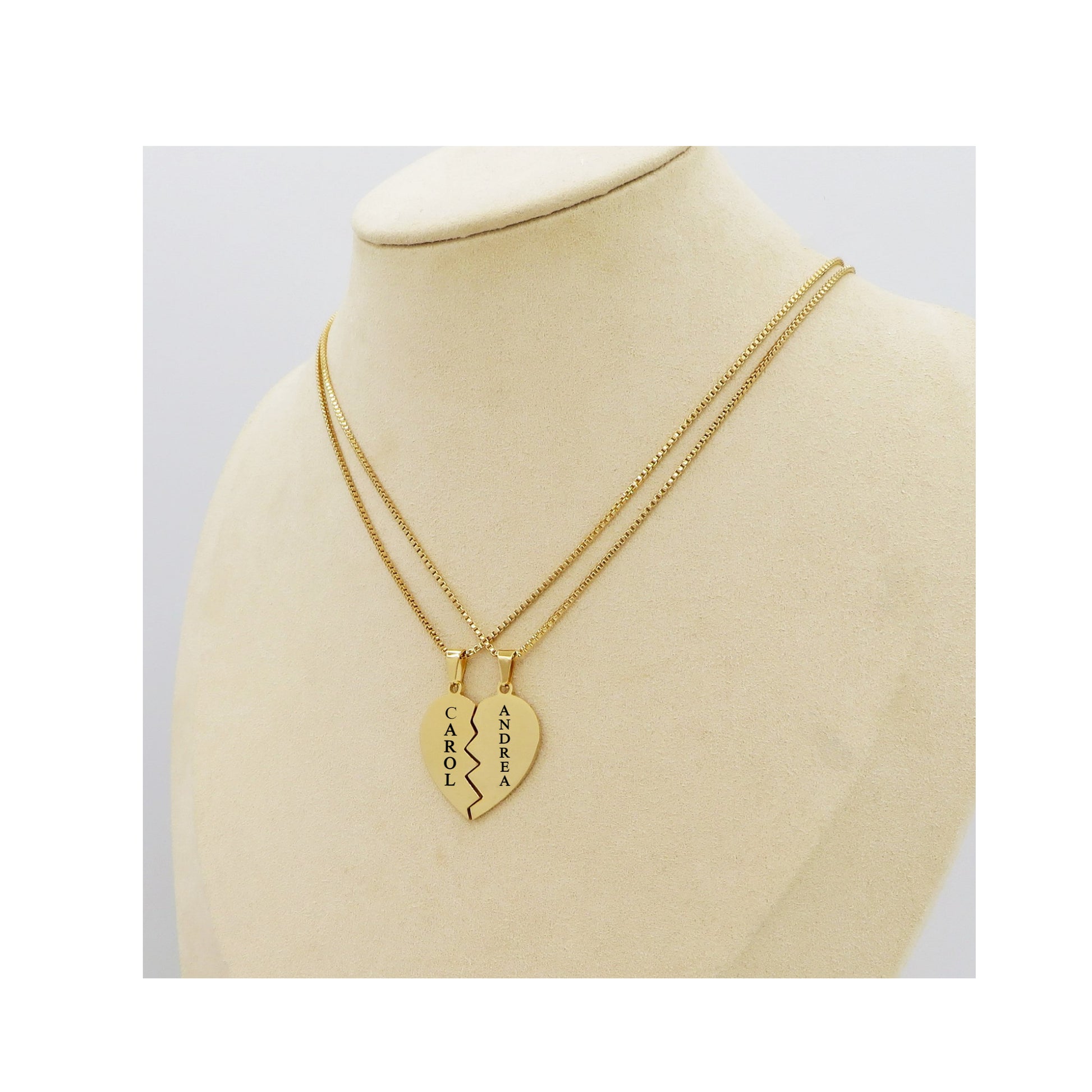 Collana Ciondolo Coppia Cuore His Only/Her One, Acciaio Inox Nero Con Zirconia - 2 Pezzi, Regalo Perfetto - Foto 12