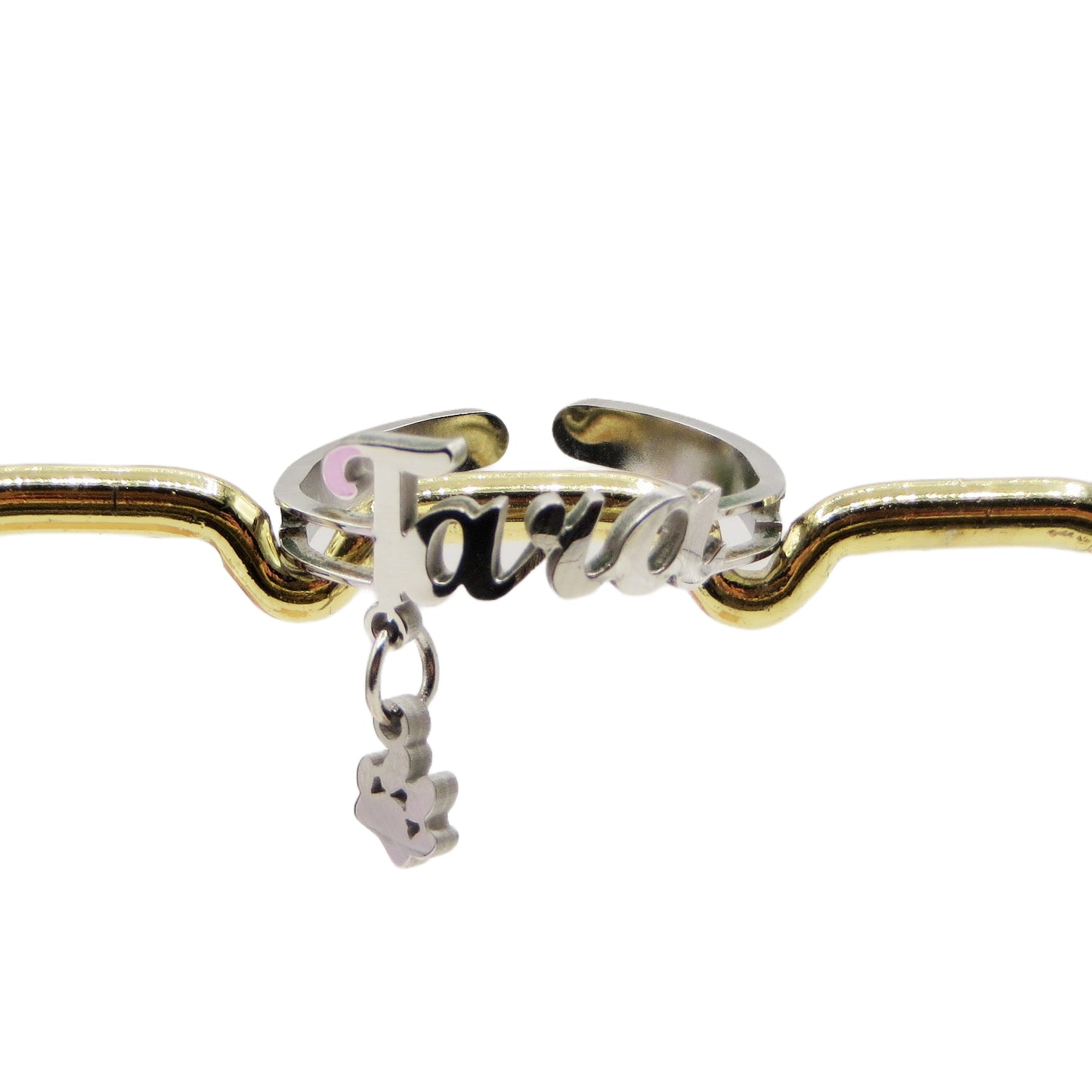 Anello Nome PERSONALIZZATO 🐾 Zampa - ACCIAIO INOSSIDABILE regolabile