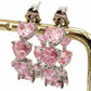 CHERIE RAINBOW - Big hoops xl- orecchini a cerchio con cubic zirconia a forma di cuore