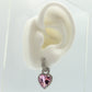 AURORA HOOPS ~ Orecchini mini cerchi zirconati FULL in Cubic Zirconia a forma di cuore