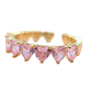 JENNY- cuori orizzontali ~ ANELLO REGOLABILE con cubic zirconia a forma di cuore